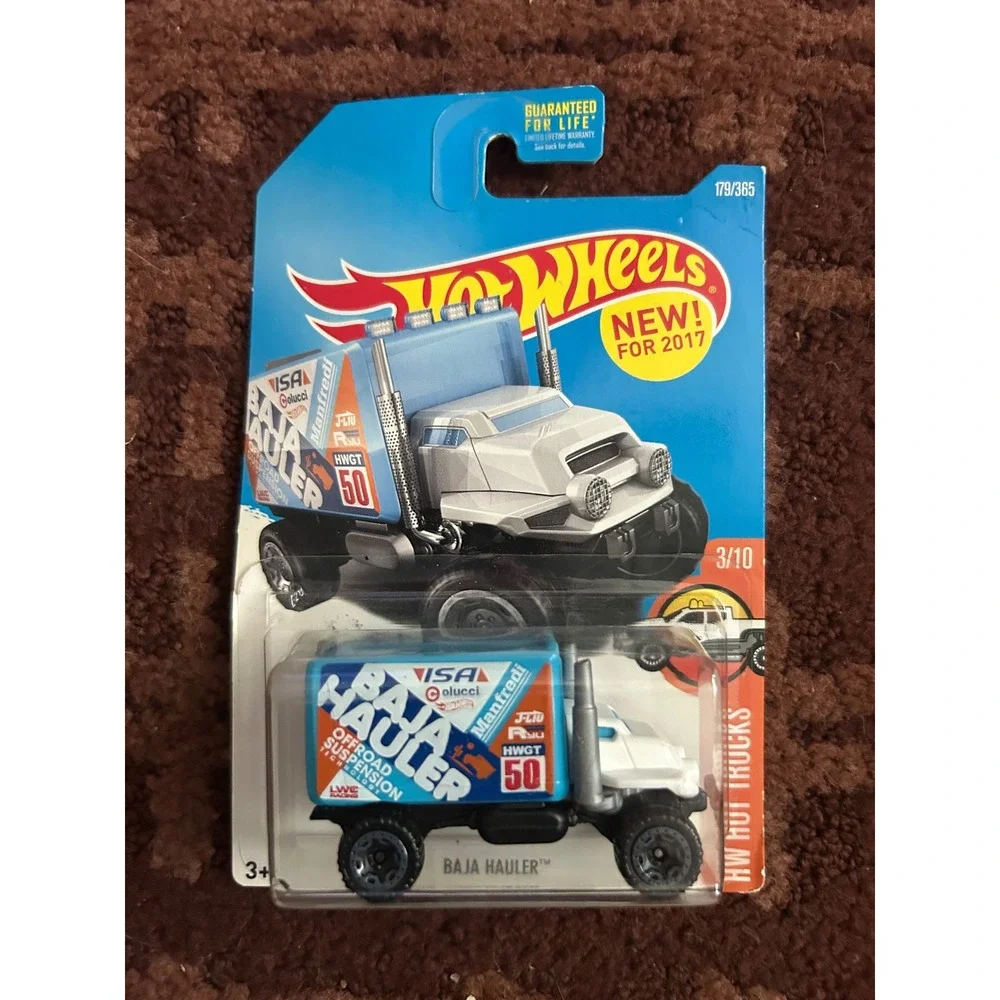 Hot Wheels Baja Hauler 2017 HW Hot Trucks 3/10 White Blue Diecast DTX12-D9B0G